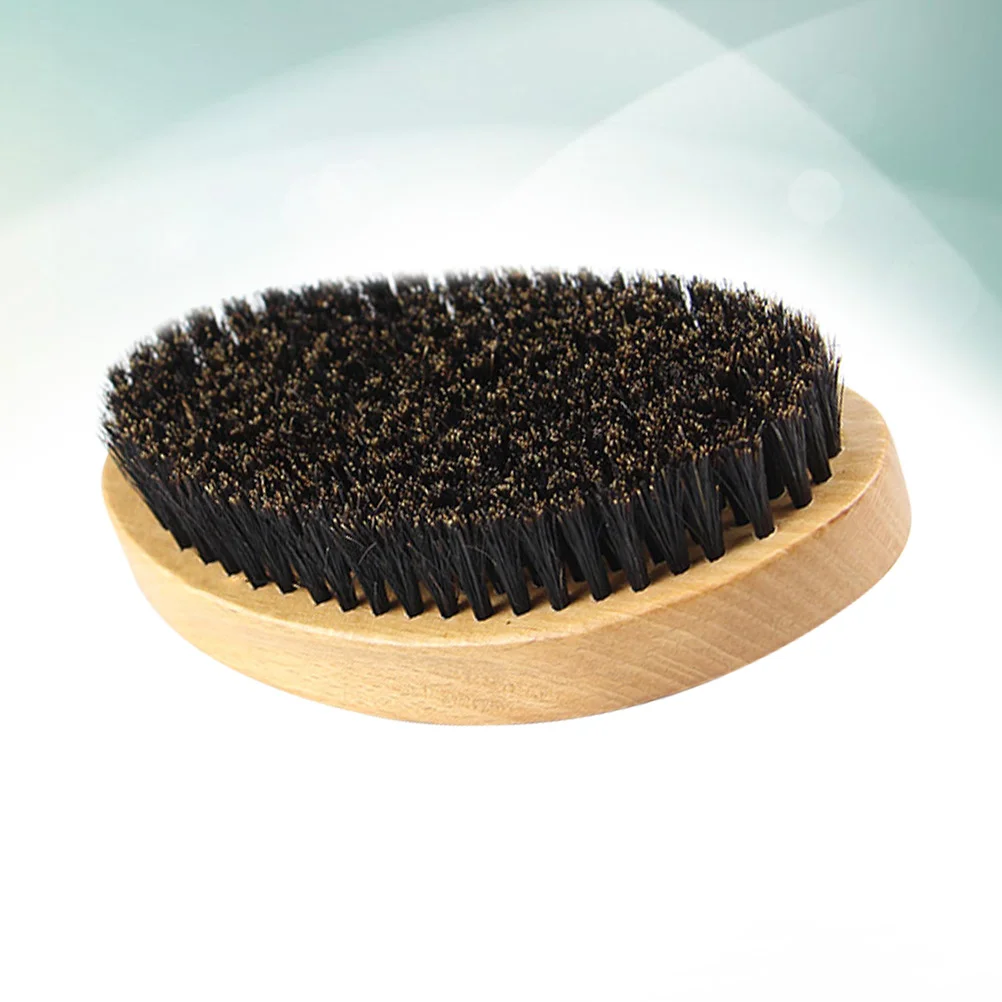 

Beard Brush Beard Styling Care Cleaning Hair Wood Material Brush(Khaki)