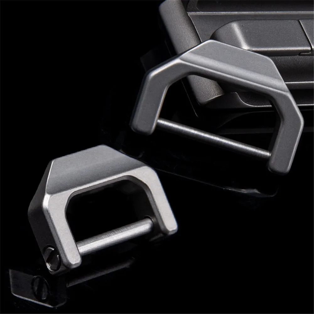 

NEW 2Pcs D Shape Multi-purpose Mini Lock Titanium Buckles Keyring Car Buckle Outdoor EDC Tool Horseshoe Buckle