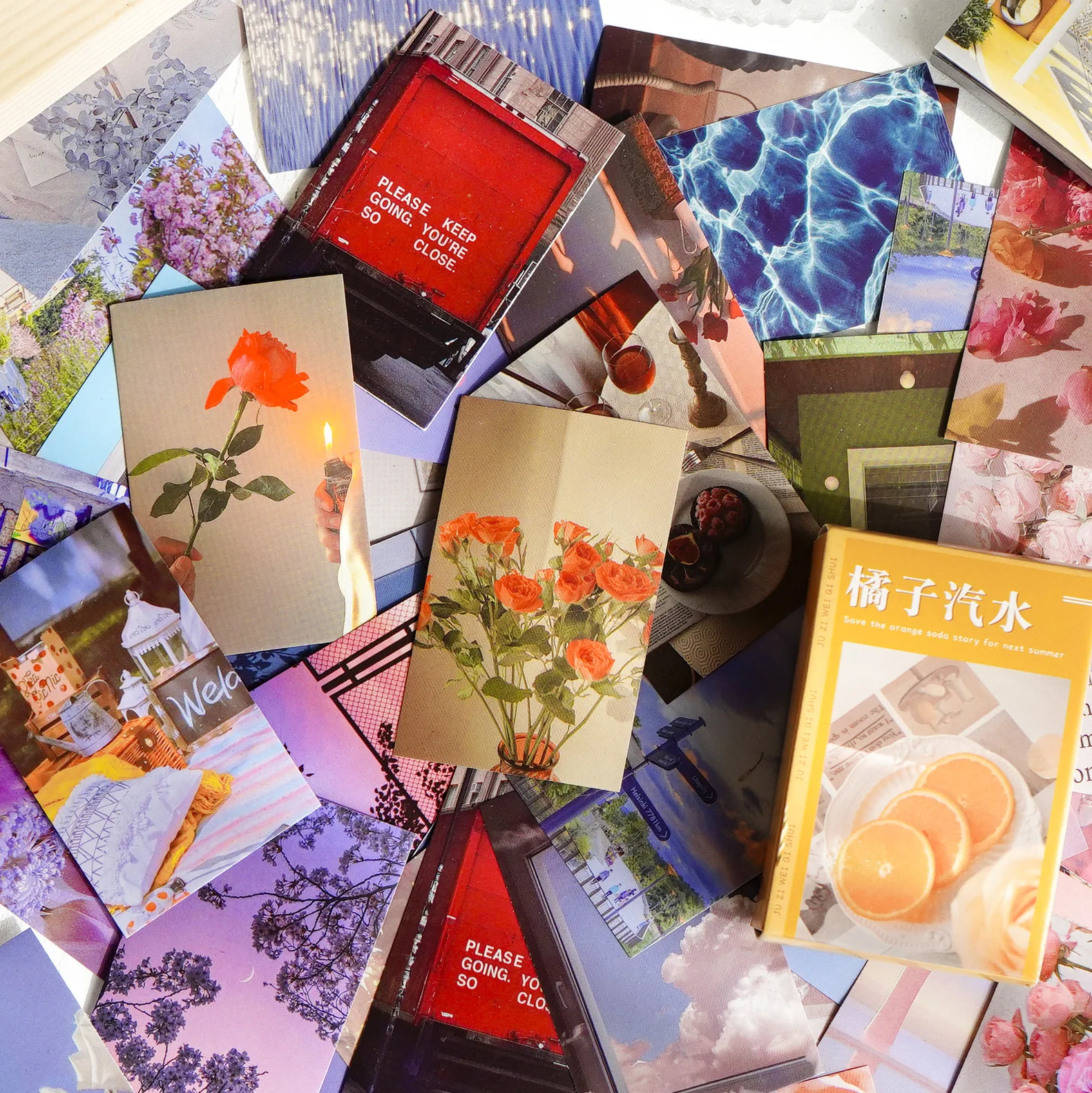 

100 sheets Landscape rose ins Decorative Stickers Scrapbooking Stick Label Diary Album stationery painting Sticker Accessories