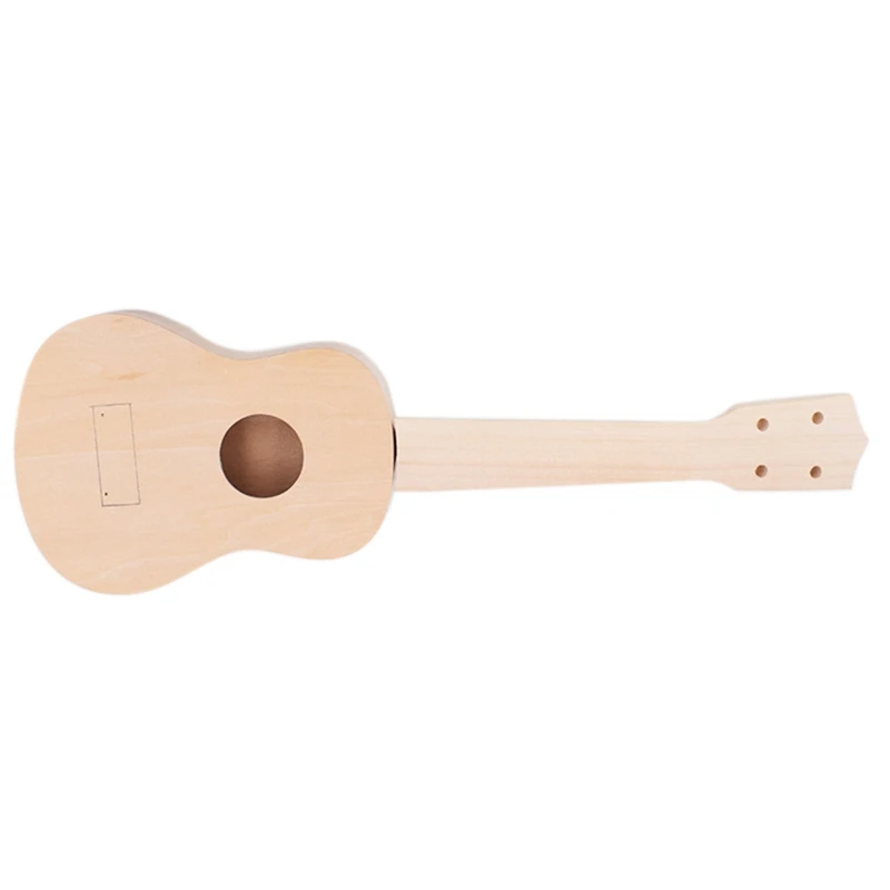 

21 Inch Ukulele DIY Kit Hawaii Guitar Ukelele Handwork Support Painting Kids Children Toy Assembly For Beginner Amateur