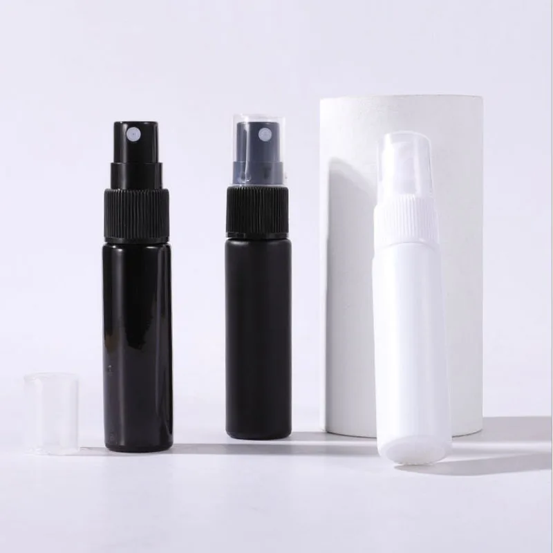 

200pcs 10ml Black White Disinfectant Glass Sprayer Bottle 1/3 oz 10cc Matt Black Perfume Atomizer 10cc Fragrance parfum Vials