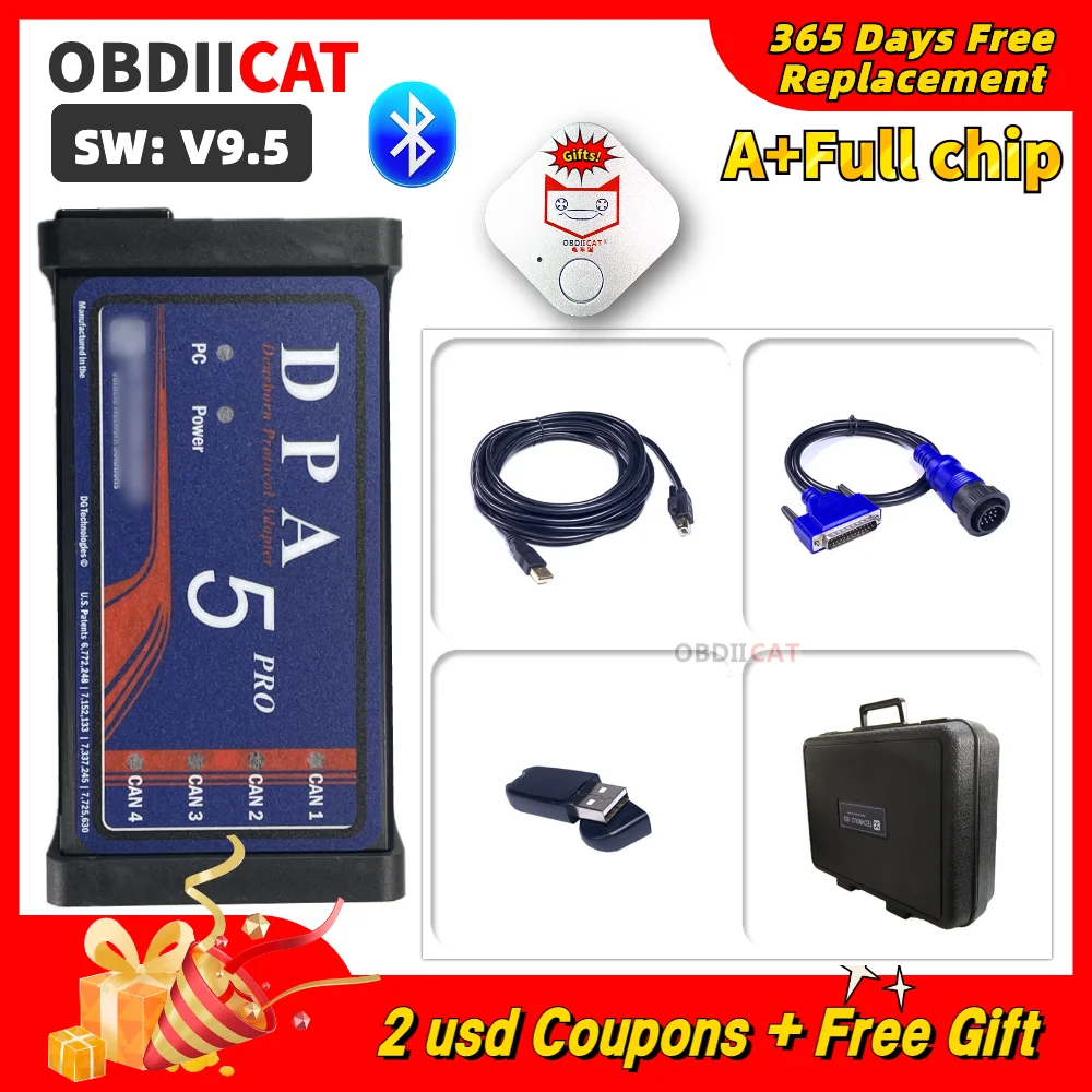 

Dpa5 Dearborn Protocol Adapter 5 Heavy Duty Truck Scanner DPA 5 V9.5 работает для многоязычной поддержки нескольких брендов
