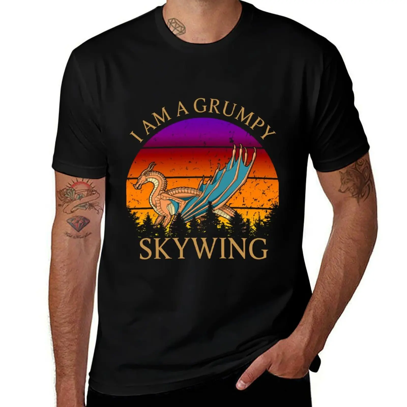 Фото Футболка Wings Of Fire - I Am A Grumpy Skywing с абстрактным принтом №1