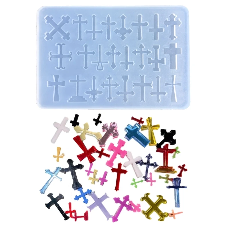 

for Cross Silicone Mould DIY Resin Decorative Craft Jewelry Making Mold Nail Sticker