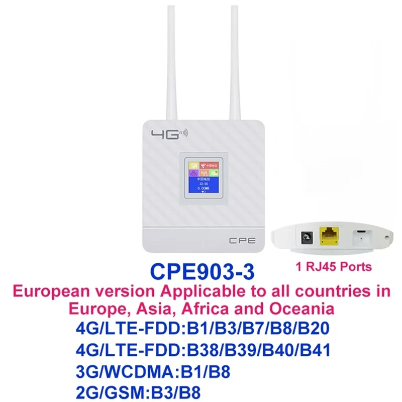 Cpe903 Lte Home 3g 4g 2 внешние антенны Wi-Fi модем беспроводной маршрутизатор Cpe с портом Rj45