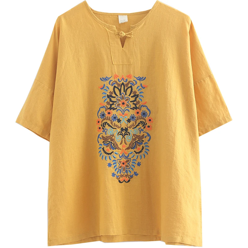 Женская винтажная рубашка в стиле бохо