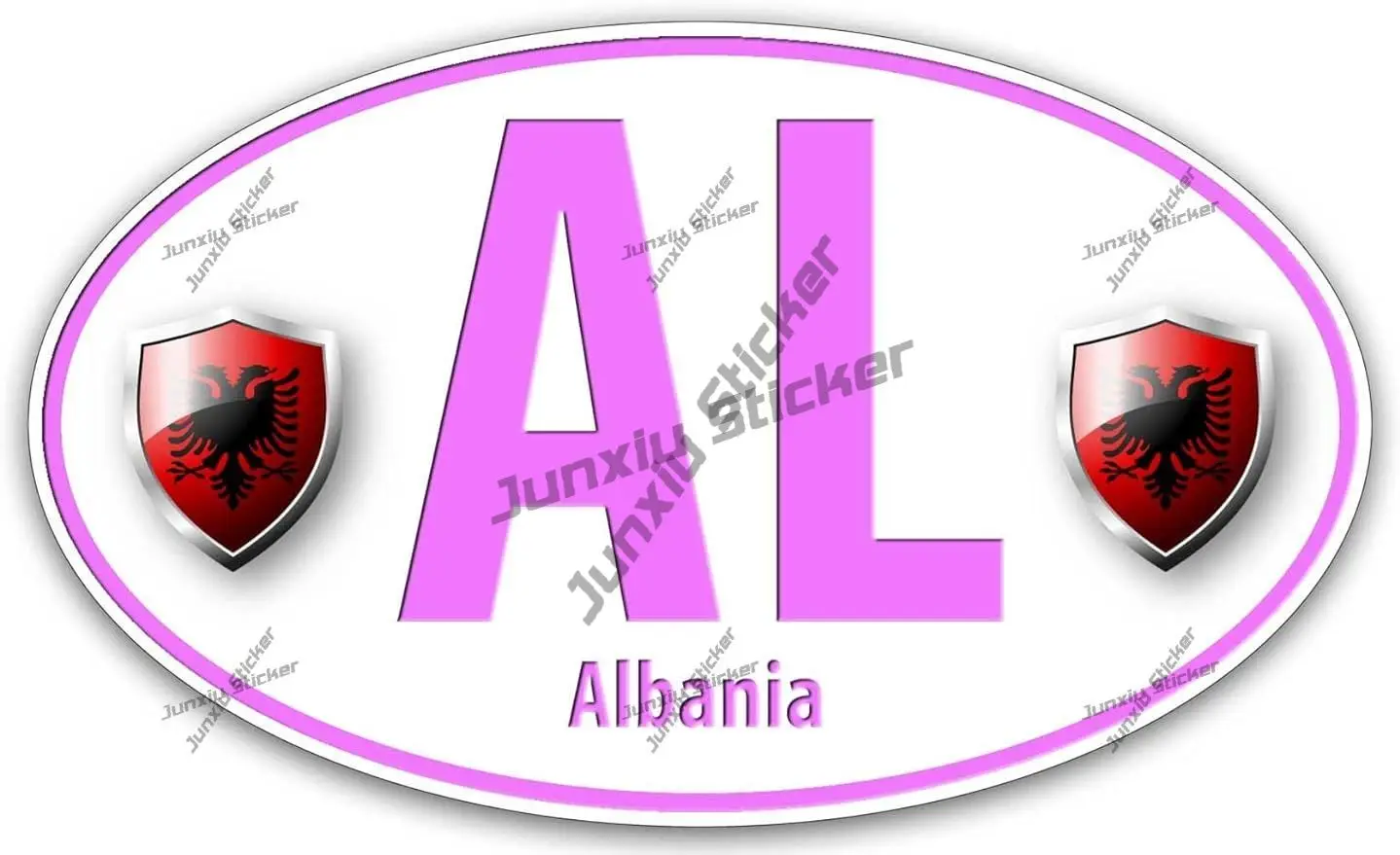

Albania Flag Sticker World Flags Albania Country Code Flag AL Pink Car Decal for Car SUV Laptop Wall Auto Motocross Car Stickers