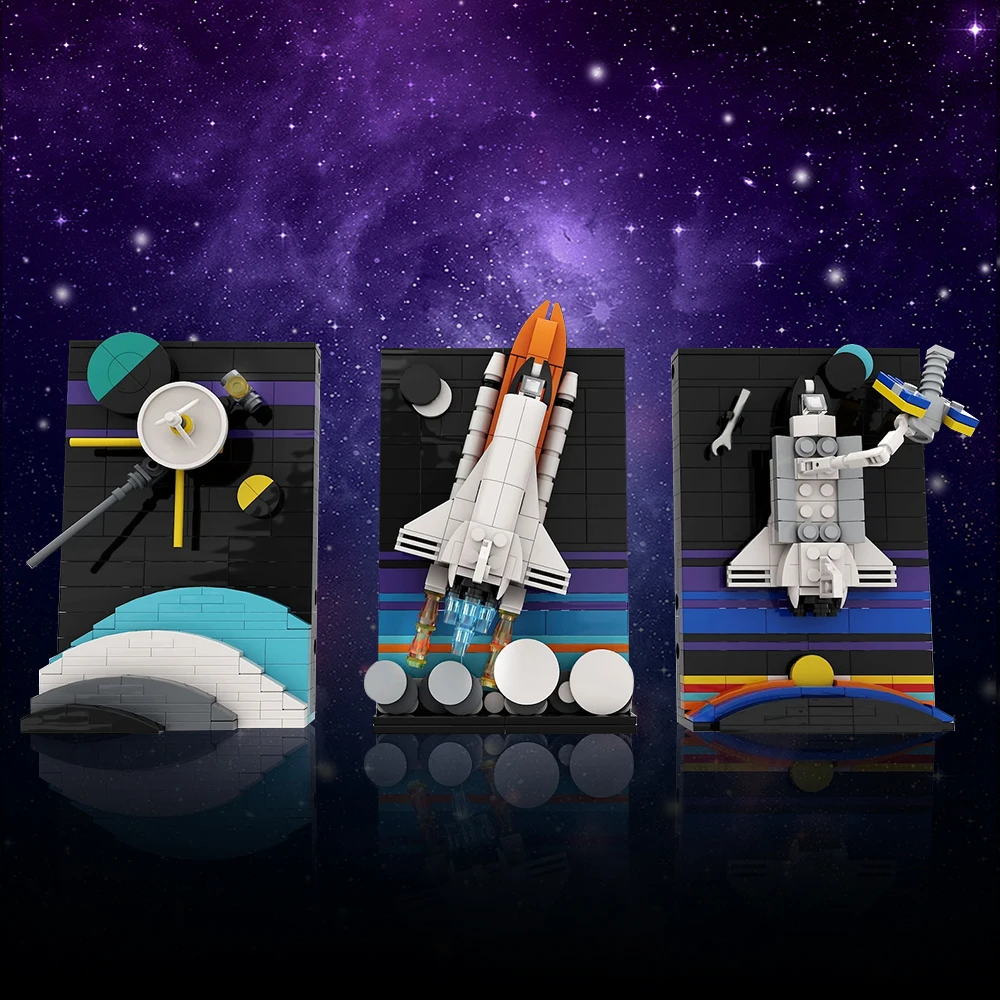 MOC Звездный фильм серия треков планеты сказки космоса Почтовая открытка Набор