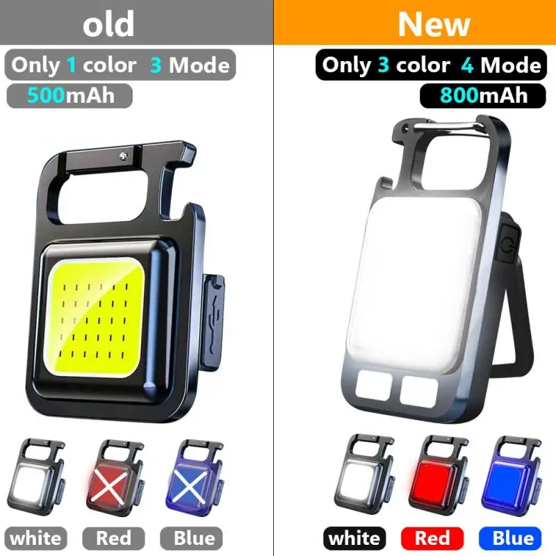 

New Mini Pocket Keychain LED Light Фонарик Ultra Light Outdoor Camping Tool Lamp Multifunctional USB Rechargeable Work