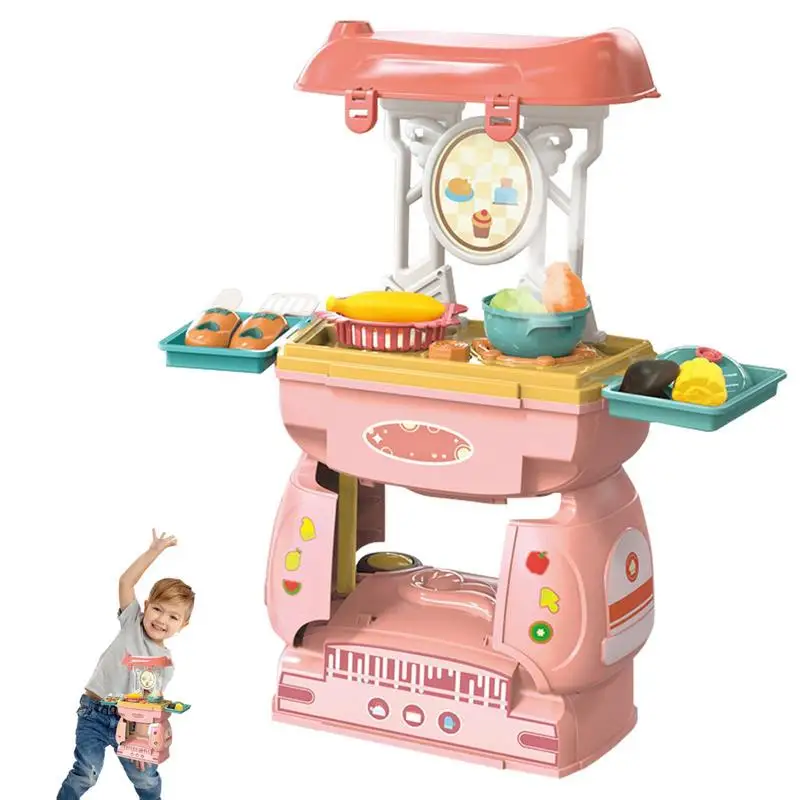 

Кухонные Игрушки, имитация шеф-повара, ролевые игрушки для приготовления пищи, набор посуды, безопасный милый детский автомобиль для девочки, забавный подарок, ролевая игра