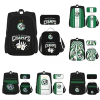 israel maccabi haifa champion 202122 backpack 3 pcs school bag with lunch box and pencil case one size