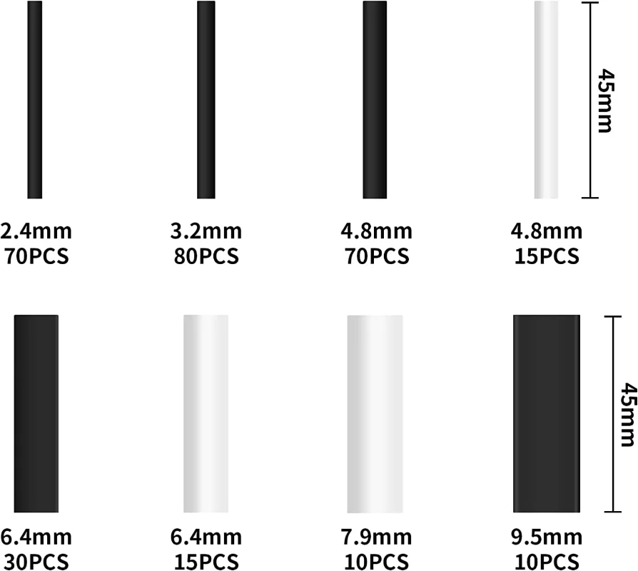 300 Шт. Комплект Термоусадочных Трубок Соотношение 3:1 С Клеем Водонепроницаемая