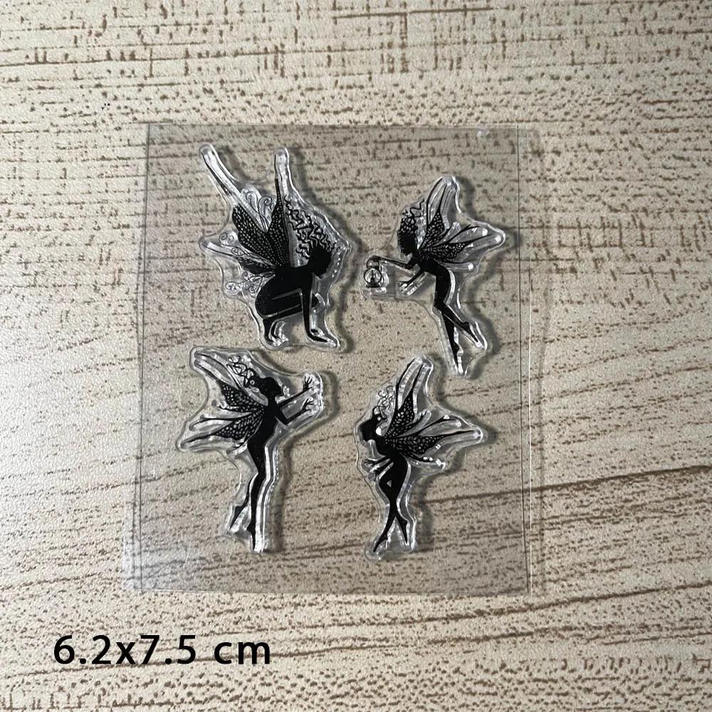 

Fairy Clear Stamps for DIY Scrapbooking Card Transparent Silicone Stamp Making Photo Album Crafts Decor