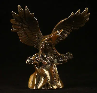 

Vintage Collection Handmade Old BRASS Vivid Eagle Statue Art Statue tools wedding Decoration Brass BRASS