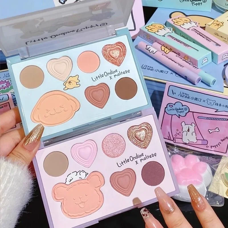 Маленькие волнистые тени для век искусственная палитра контура макияжа румяна