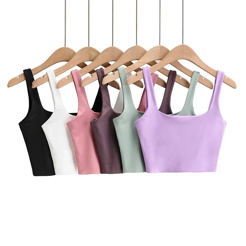 

Summer Fashion Women Sport Sexy Slim Tops Sleeveless Double Nylon Ladies Good Quality Tank Tops 7 Colors