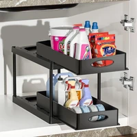 double layer storage shelf with drawer under sink organizer under sink cabinet organizer kitchen baskets with hooks for bathroom