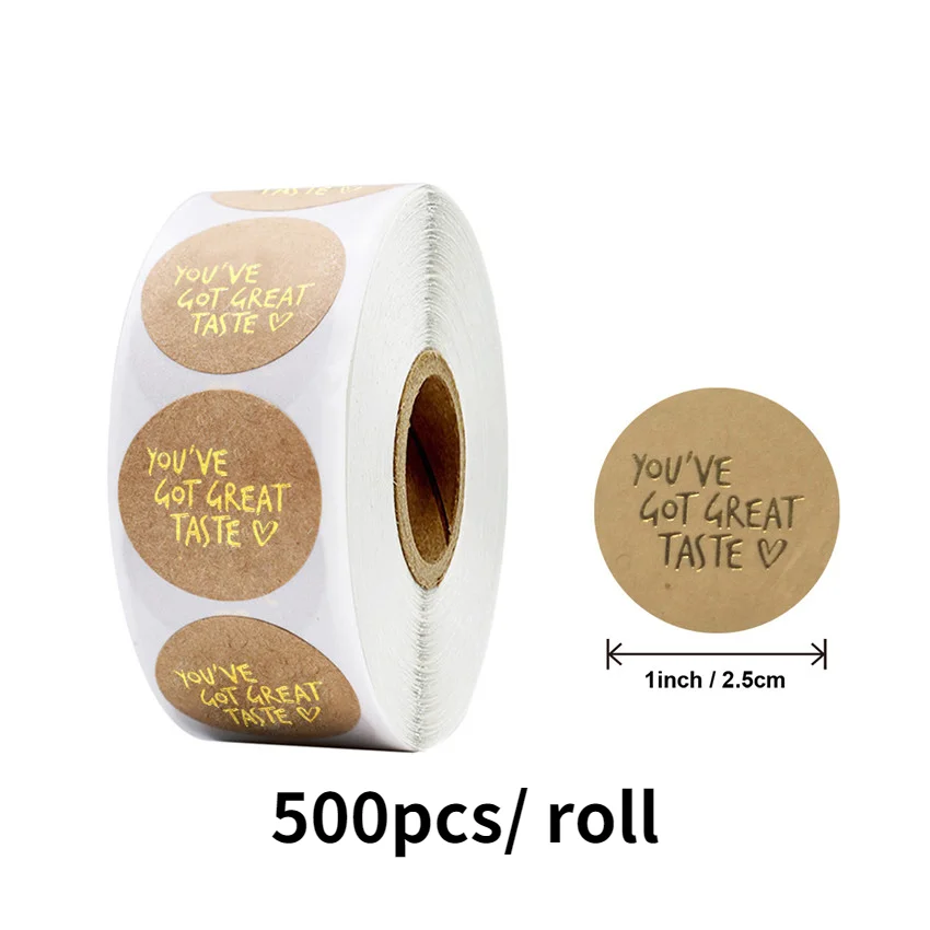 

500 шт./рулон, наклейки с надписью «Thank You»