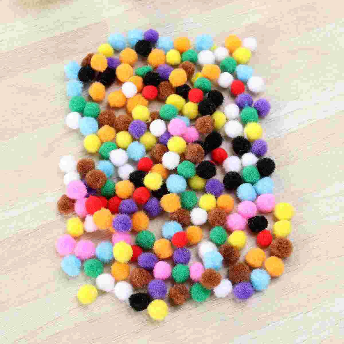 

Pom Poms Multicolor Craft Colorful Assorted Material Handicraft Fluffy Mixed Color Decorative Diy Furry Mini
