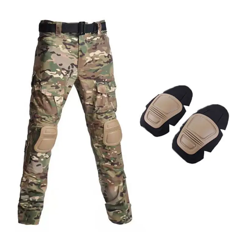 

Уличные камуфляжные тактические военные брюки для мужчин, многофункциональные износостойкие брюки-карго с карманами для скалолазания, уличная одежда