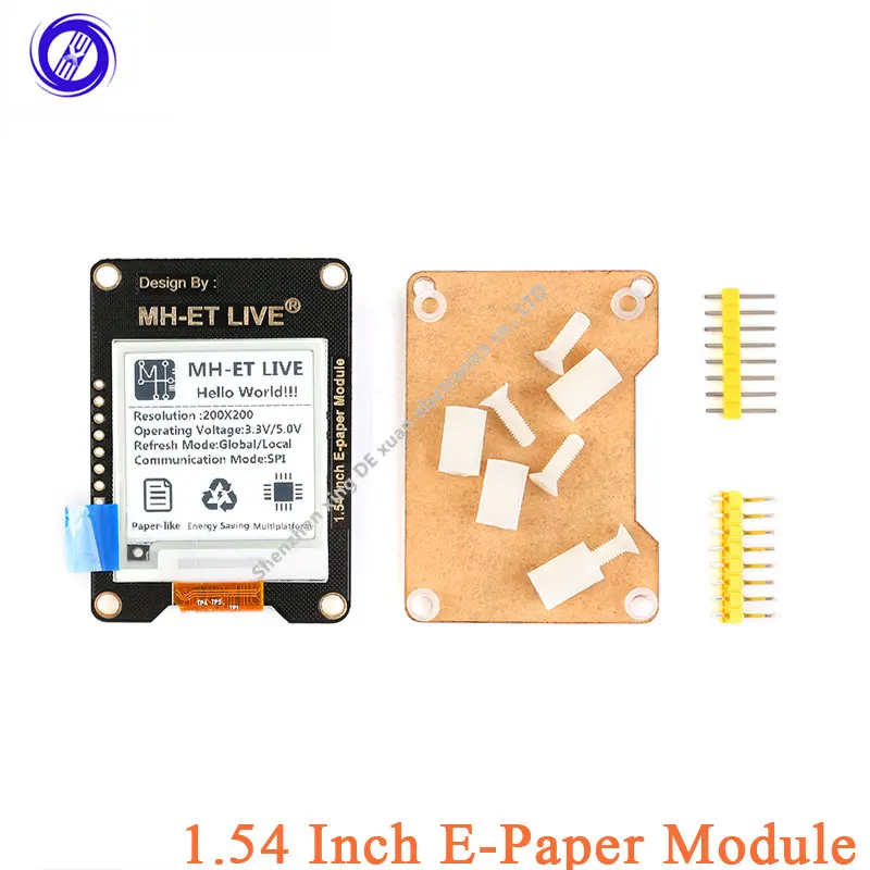 

Экран дисплея E-Ink 1,54 дюйма, 1,54*200, черно-белый цвет, IL3829 SPI, поддержка Global/Part for Arduin