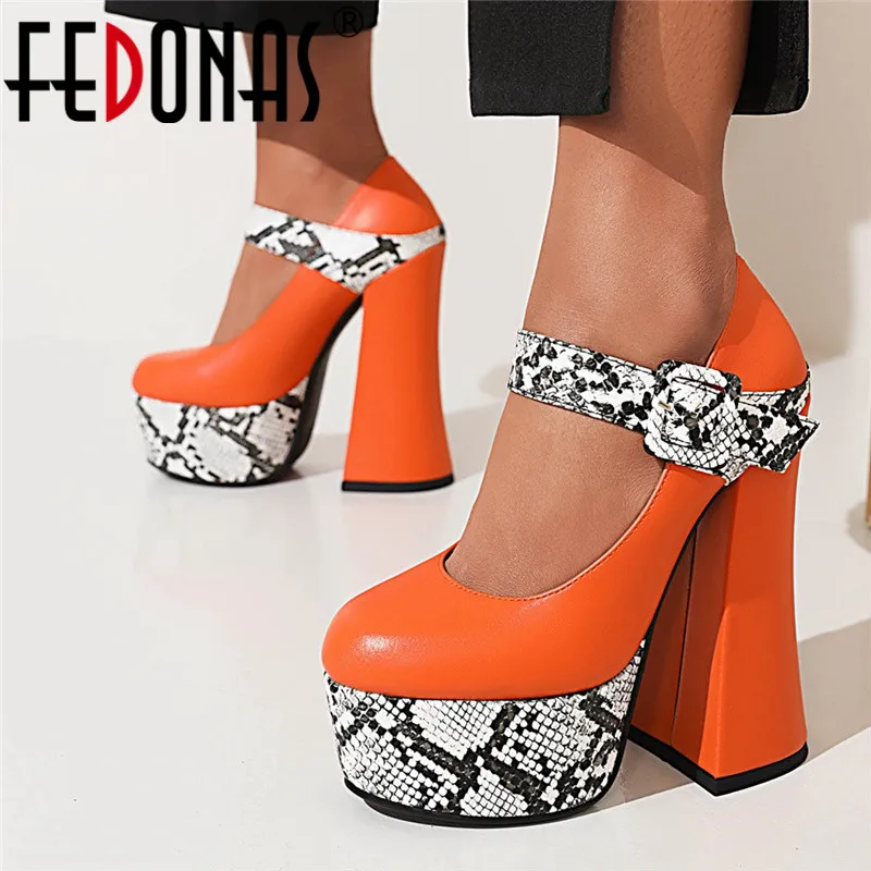 

Женские босоножки на платформе FEDONAS, черные туфли на очень высоких каблуках, обувь для вечерние на весну и лето 2019
