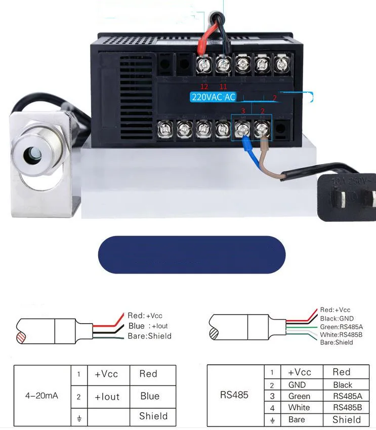Non contact Infrared temperature transmitter High performance sensor probe temperature transmitter enlarge