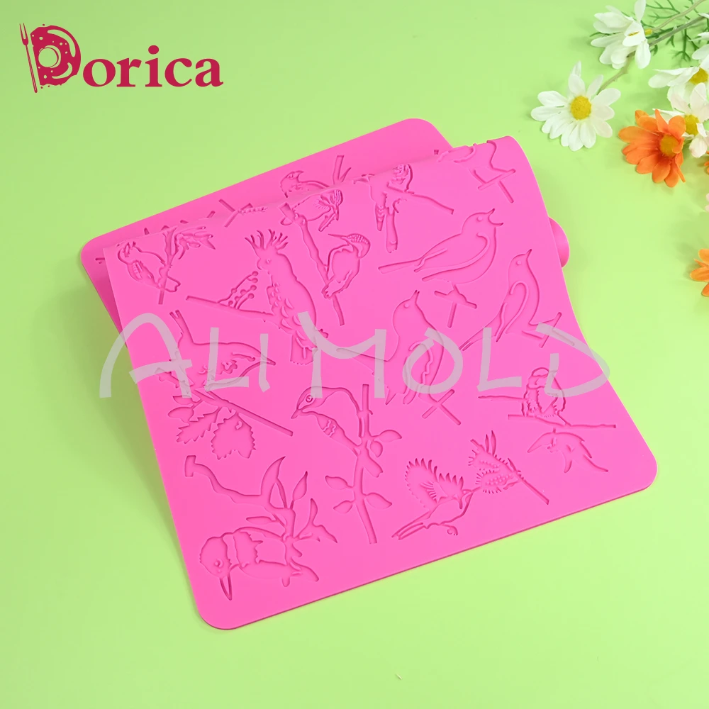 Силиконовые формы для птиц сделай сам кружевные кексов сахарной помадки мастики