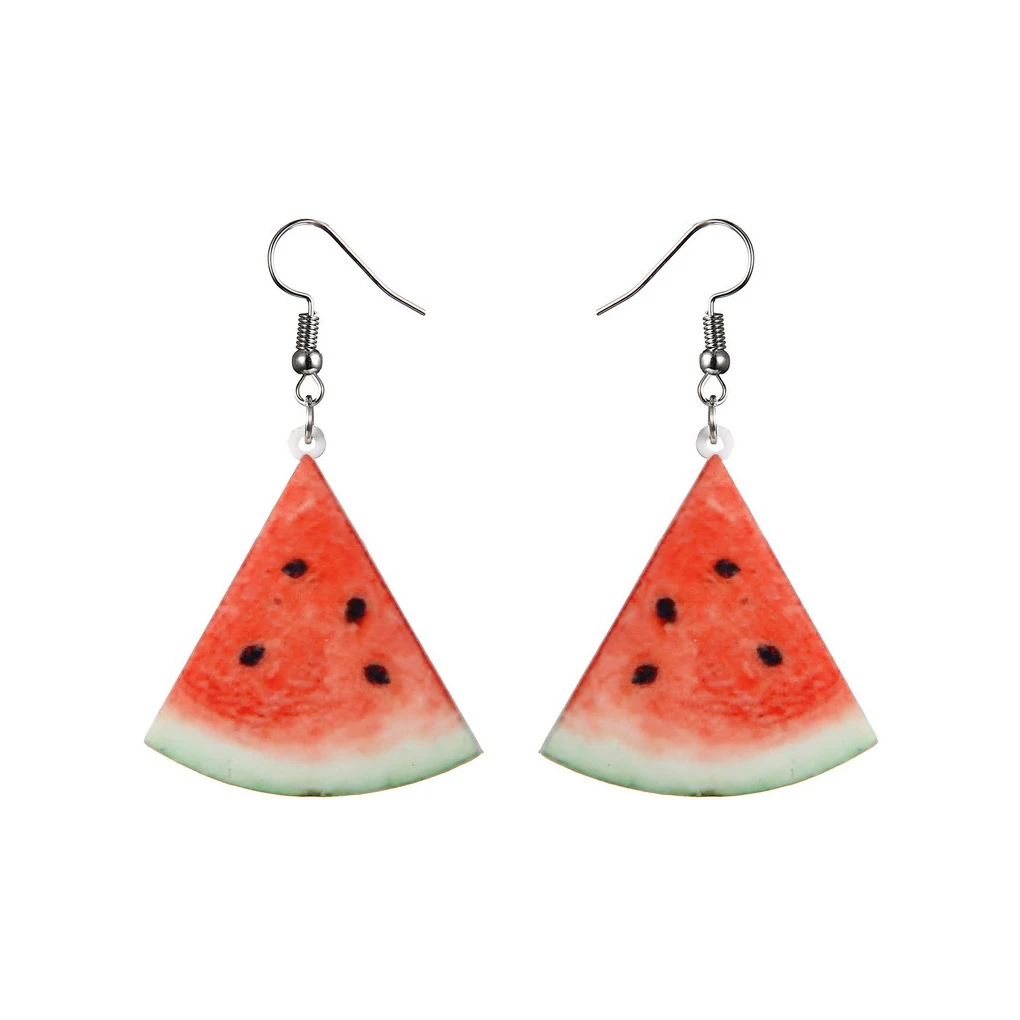 

1 Pair Korean Style Strawberry Pineapple Pendant Earrings Girl Women Fruit Dangle Drop Ear Rings Summer Ear Studs