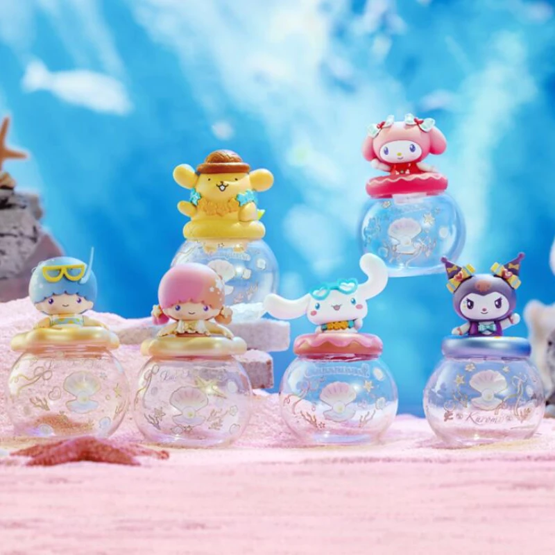

Sanrio мультфильм океан жемчужная серия контейнер корикоричный цвет украшения игрушки хобби экшн-фигурки праздничные подарки для детей