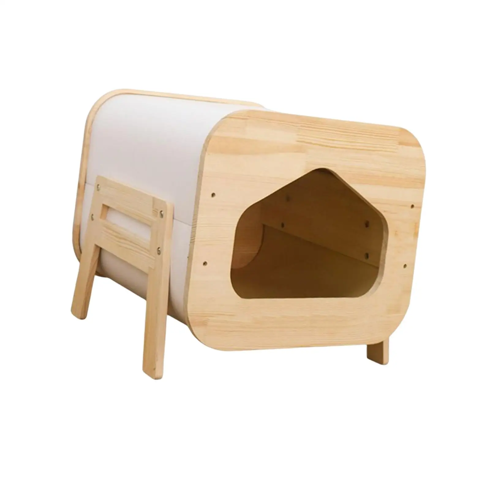 

Dog Hutch Bed Pet Crate Comfortable Anti Slip Bottom Breathable Cage Hut Wooden Cat House for Kitten Rabbit Snooze Outside Puppy