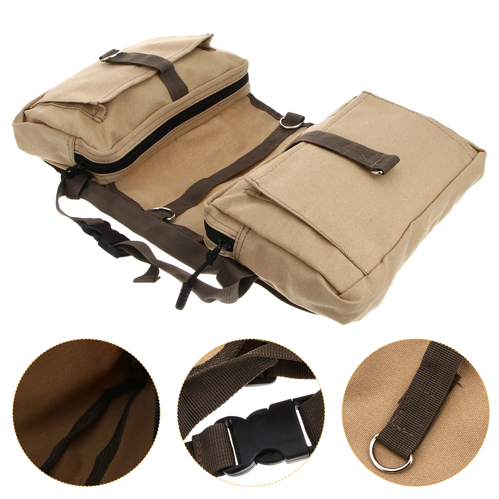 

Dog Pack Hound Travel Camping Hiking Backpack Saddle Bag Rucksack for Medium and Large Dog (Khaki) Dogs