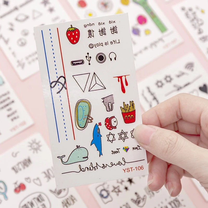 

1pcs Cute Nail Stickers Cartoon Animal Lovely Foil Nails Slider Pug Fruit Fall Butterfly Decal Manicure Tattoo Kawaii Stickers
