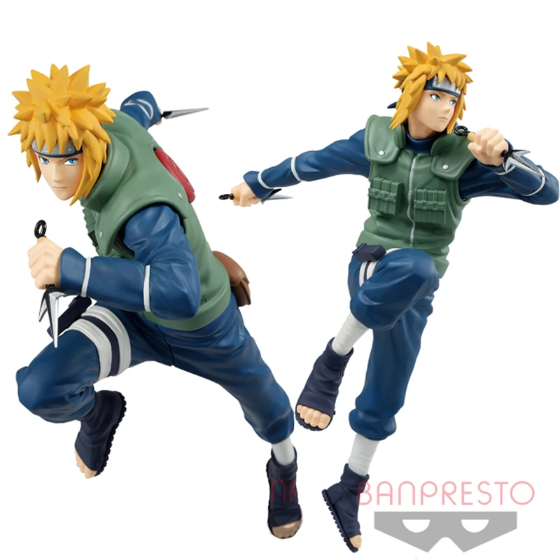 

18Cm Bandai Original BANPRESTO Naruto Shippuden Minato Namikaze VIBRATION STARS Anime Action Figures Collection Model Toys Gifts
