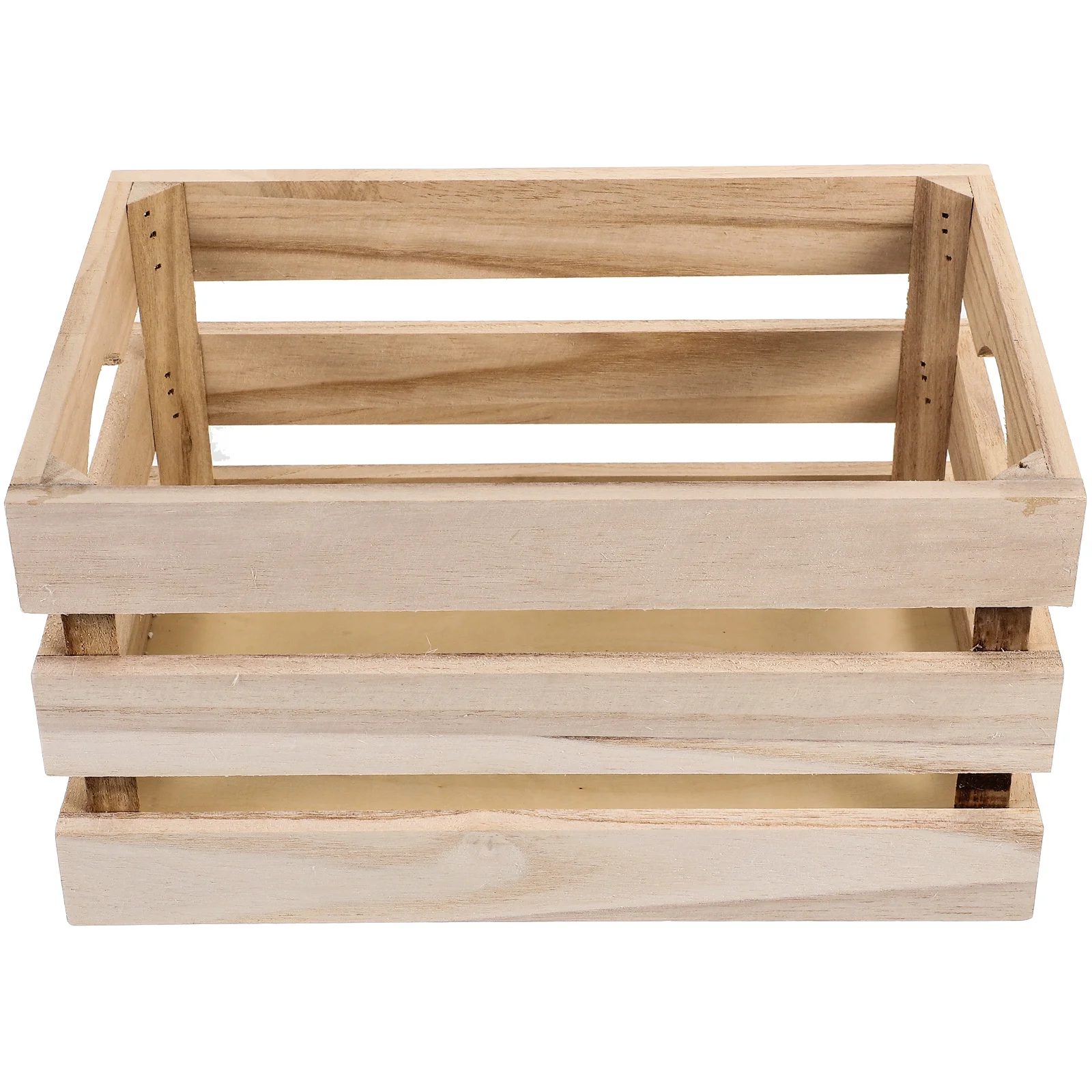 

Wooden Office Basket Vintage Sundries Wood Crate Box Supermarket Goods Storage Basket