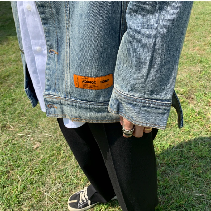 куртка мужская джинсовая мужкая Винтажная для мужчин уличная одежда модные