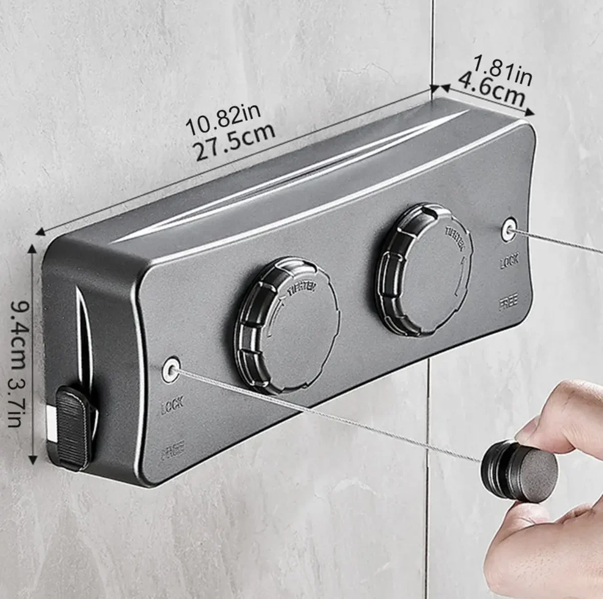 Выдвижная бельевая веревка 5,1 м