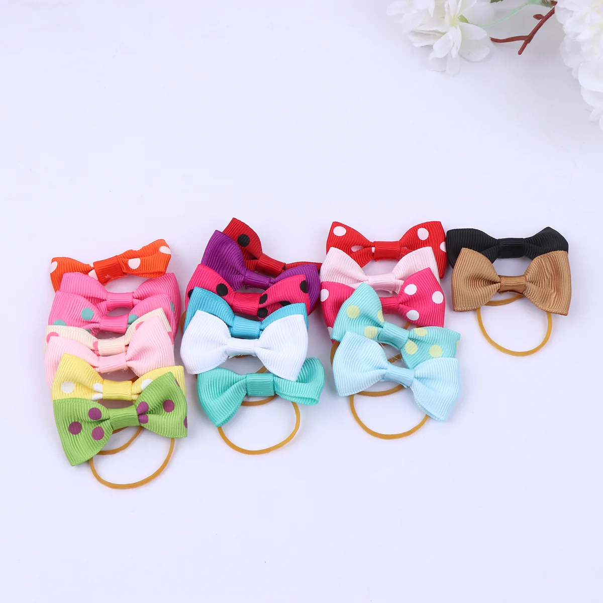 

Hair Dog Pet Bows Tie Topknot Grooming Band Holidays Decor Accessories Rope