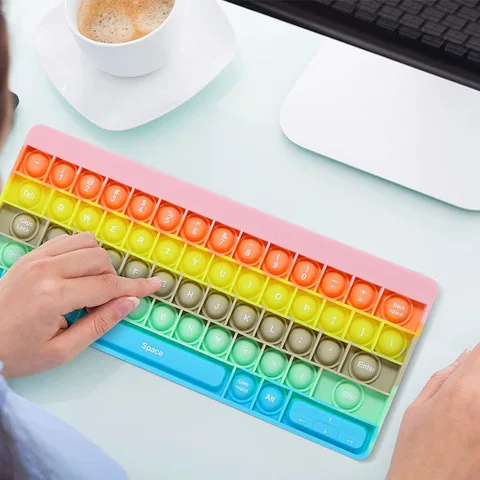 Радужная силиконовая сенсорная клавиатура Preschool Rainbow