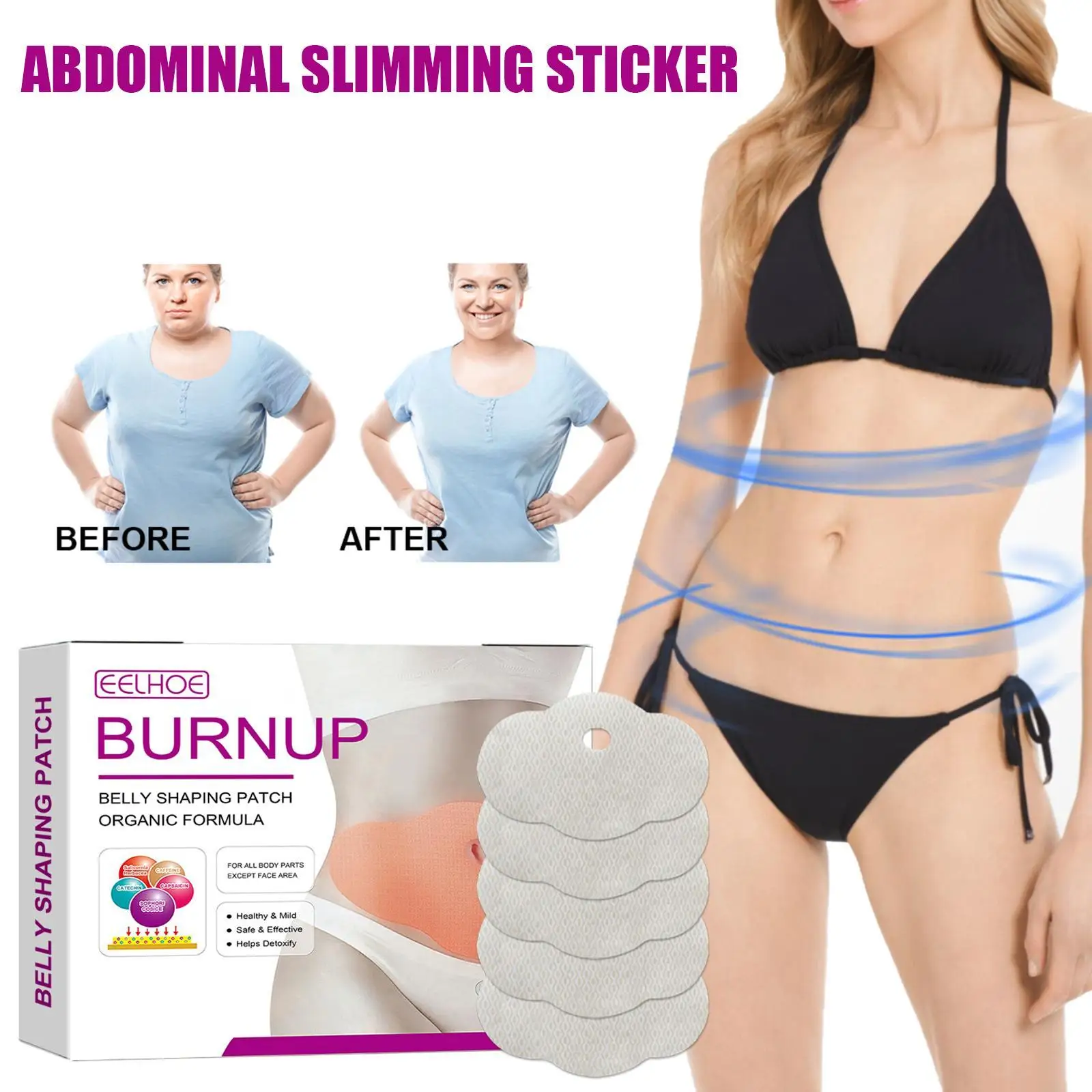 

2022 New 5Pcs Slimming Patch Slim Navel Weight Loss Stickers Body Shaping Burning Fat Belly Patch Women Skinny Massager Products