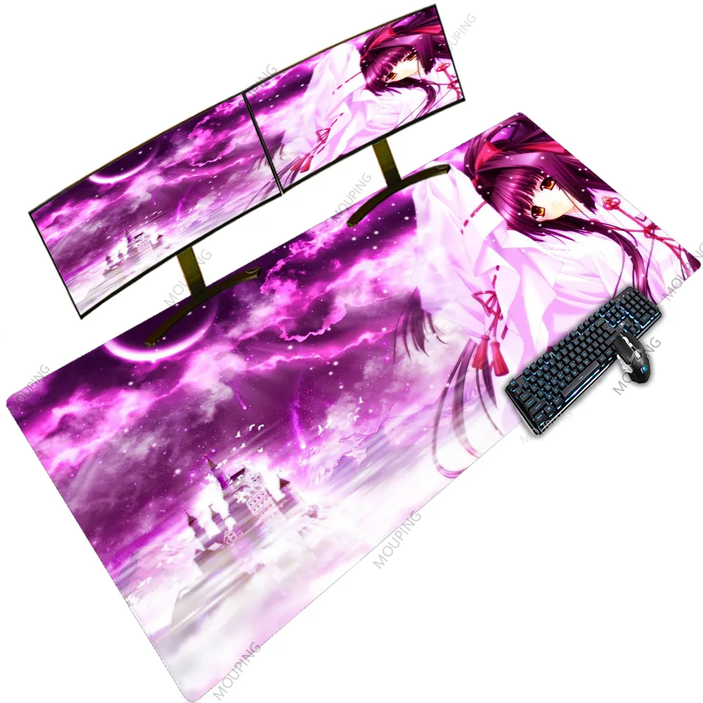 Коврик для мыши Kawaii Girl Pink Gaming Laptops Deskmat Xxxxl Дешевый настольный компьютер с подсветкой LED Glow Carpet RGB Games Room Decor.
