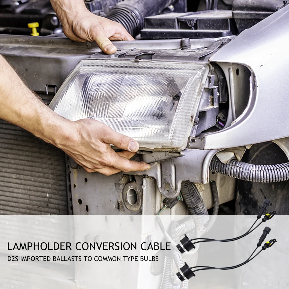 2 шт. D2S D4S HID балласт усилитель провода адаптер Держатель Разъем Кабель ксеноновая