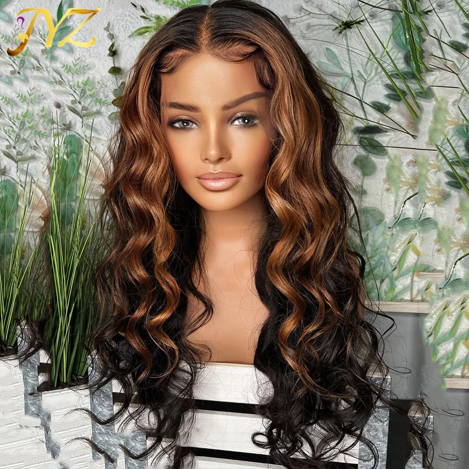 

13x4 Highlight Human Hair Lace Frontal Wig Brazilian 30 Inch Body Wave Honey Blonde Lace Front Wigs For Women Human Hair JYZ