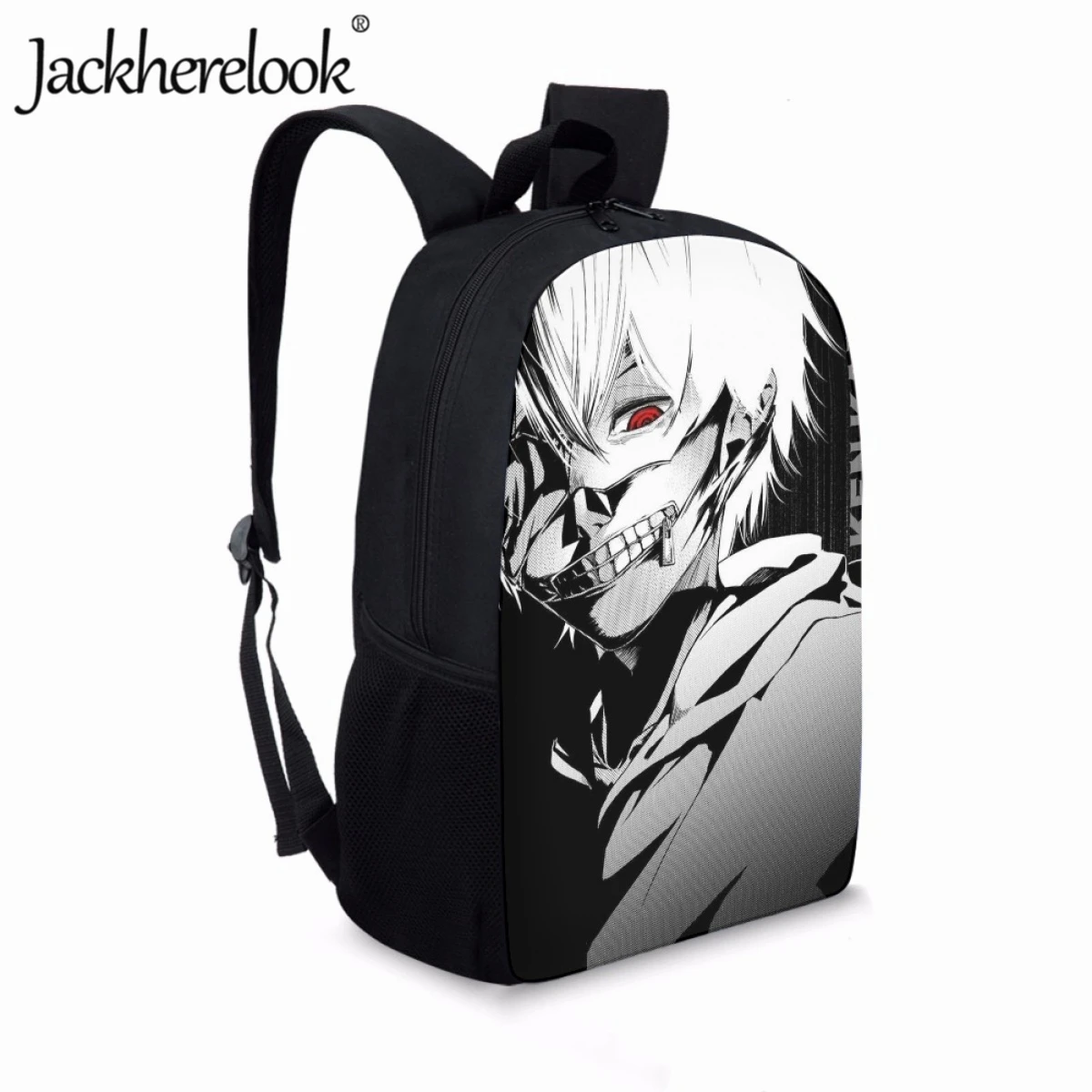 Jackherelook 17inch Tokyo Ghoul Kaneki Ken School Bag for Kids Boys Girls Backpack Children School Book Bags Fashion Laptop Bag