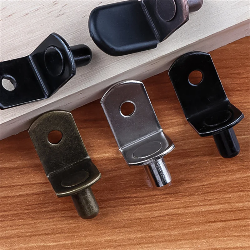 

20pcs Shelf Brackets Support Studs Pegs 5mm Metal Pin Shelves Seperator Fixed Cabinet Bookcase Wall Mount Holder Home Hardware