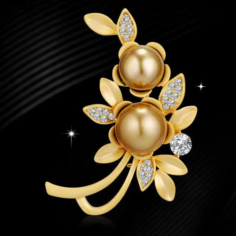 

Fashion Beautiful Stylish Stone Flower Brooch Multi Style For Choice