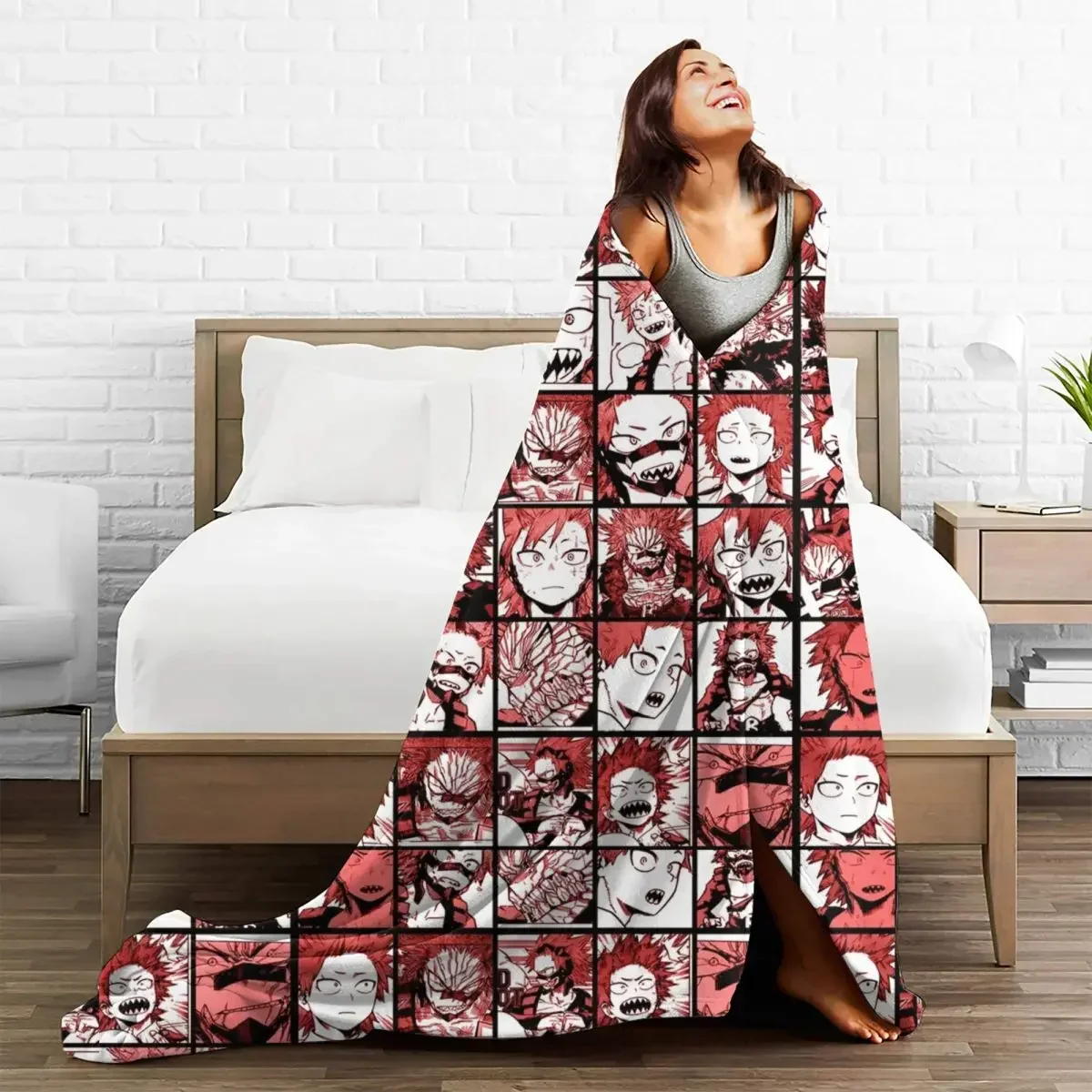 Boku No My Hero Аниме Одеяло Kirishima Лоскутное Фланелевое Мягкое Теплое Покрывало Для