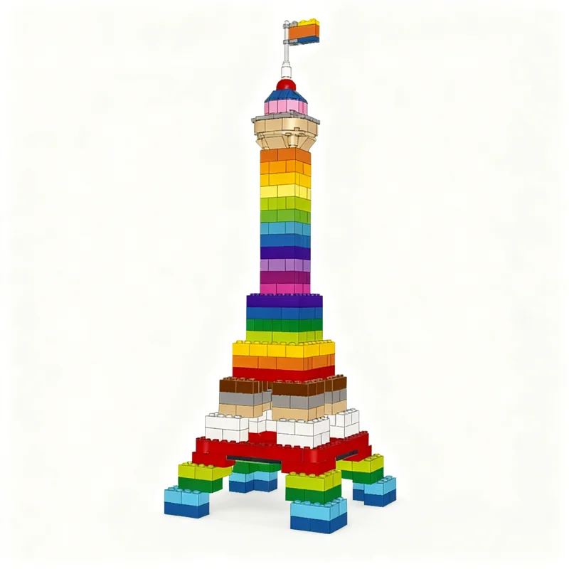 Фото 283 шт. MOC Эйфелева башня, классическая модель, строительные блоки, архитектура, сборка, сделай сам, рождественские подарки, креативная идея игрушки, образование №3
