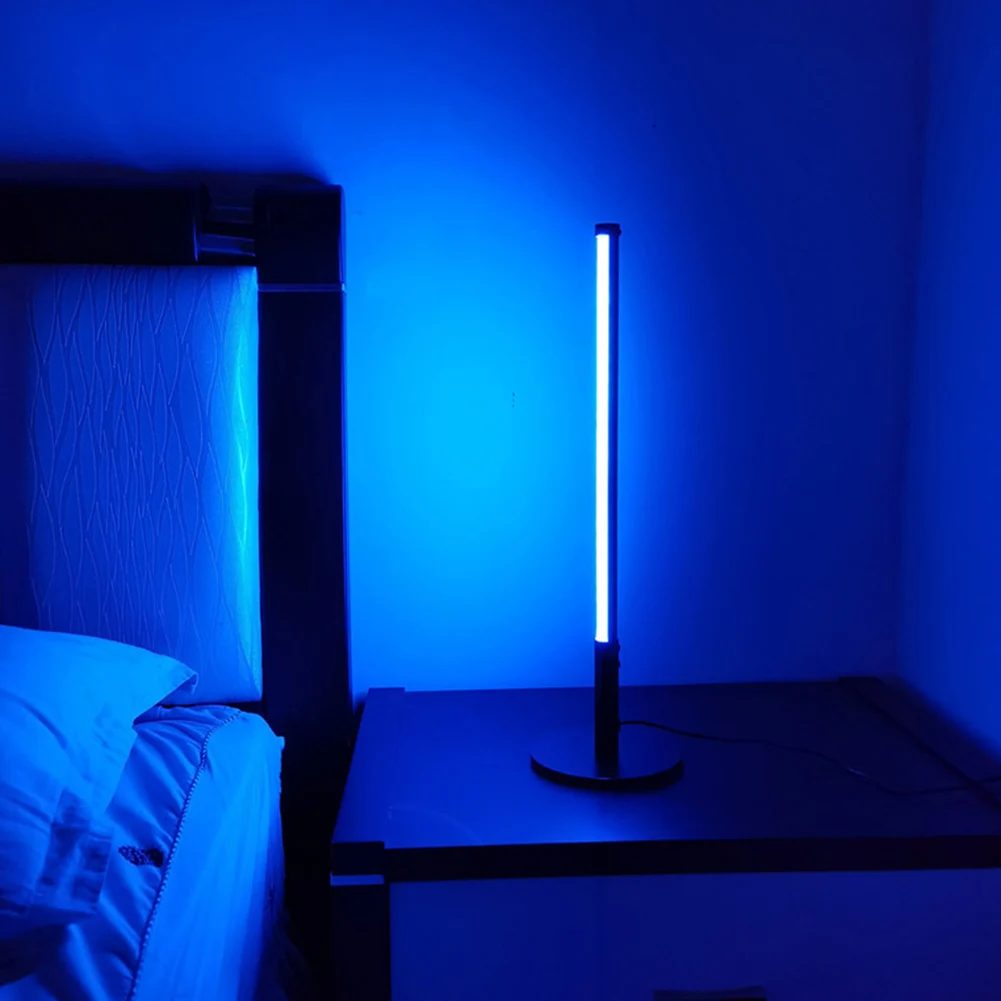 

Современная настольная лампа, разноцветная напольная лампа RGB для спальни, столовой, атмосферное освещение, домашний декор для помещений, с...