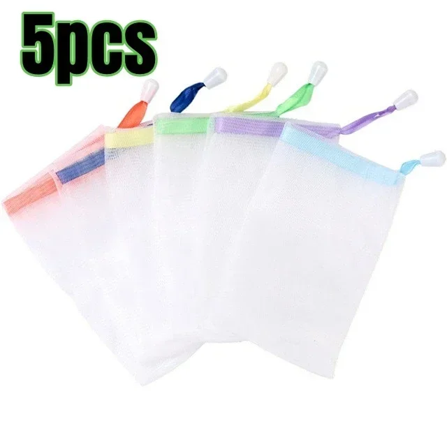 

5 шт., сетчатые мешки для мыла из нейлона